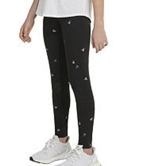 Adidas Girl's Toss Logo Printed Pocket Tights Large (14) NWT - Picture 2 of 6